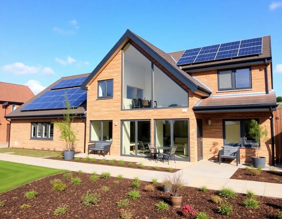 Modern care home with sustainable energy solutions